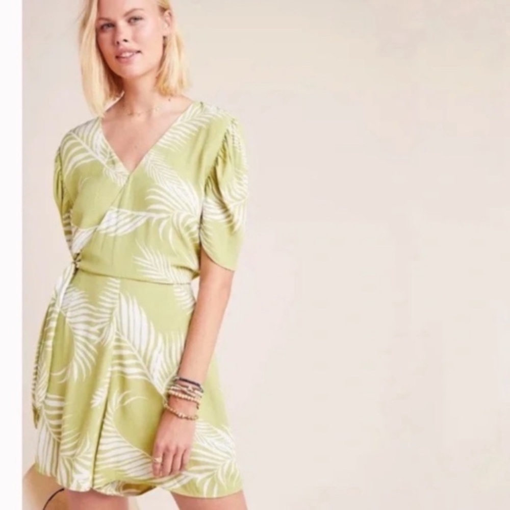 Cleobella Remington Green Palm Romper Jumpsuit